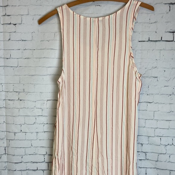 Tavik Gia Cover-Up Midi Dress Multi Stripe Button Detail XS Swim Vacation Boho - Picture 13 of 16